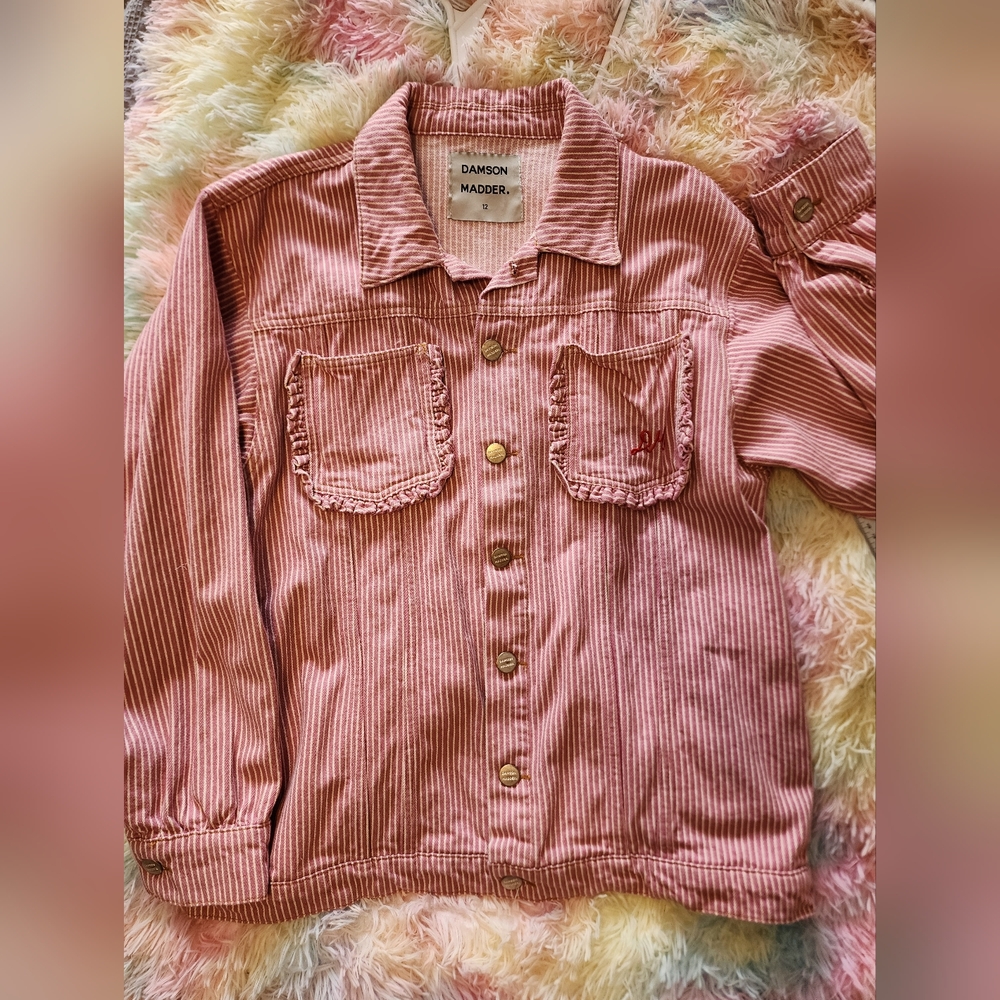 Damson Madder Pink Corduroy Utility Jacket